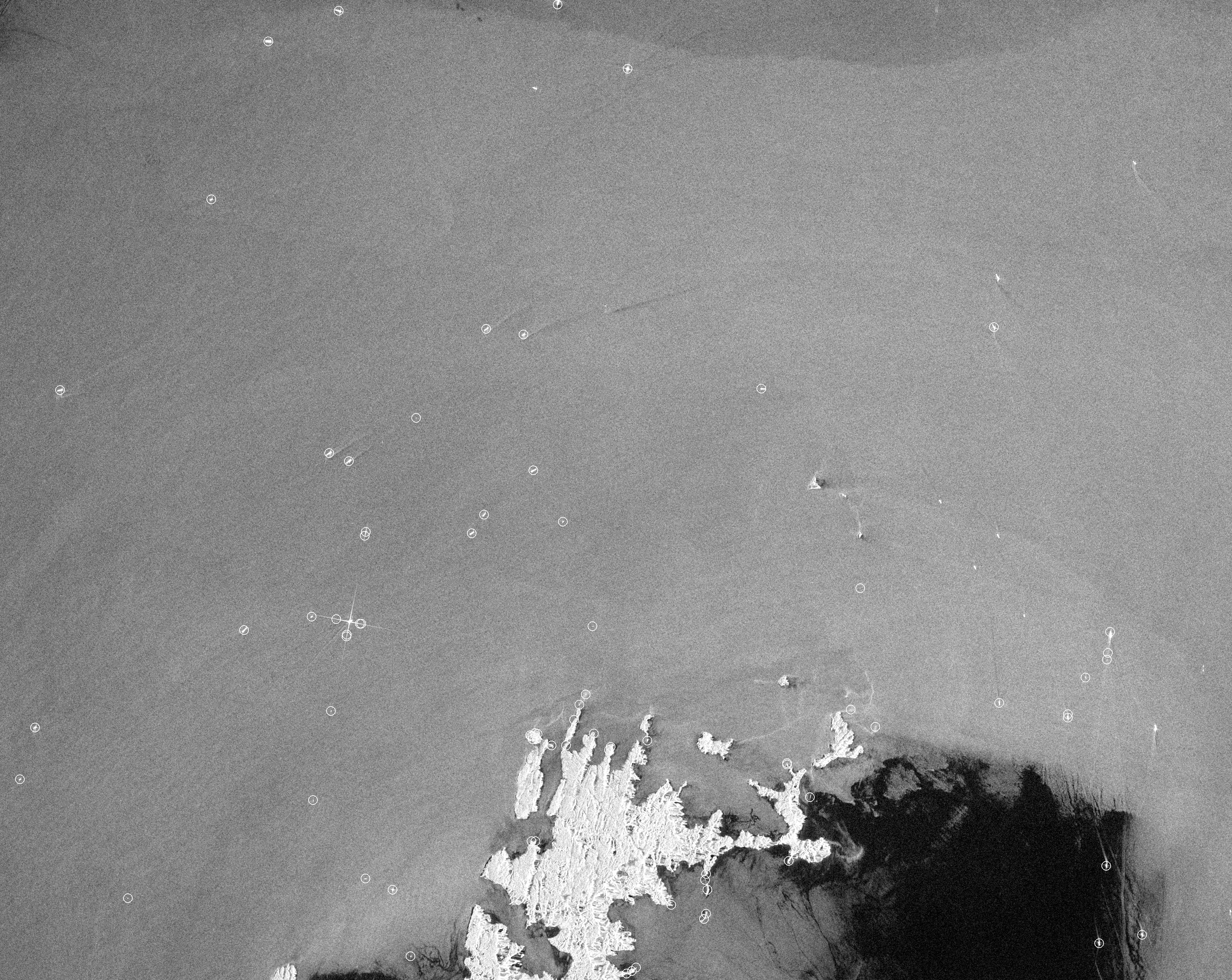 Radar frame, Strait of Hormuz, 22 Feb 2026 · 02:14 UTC
