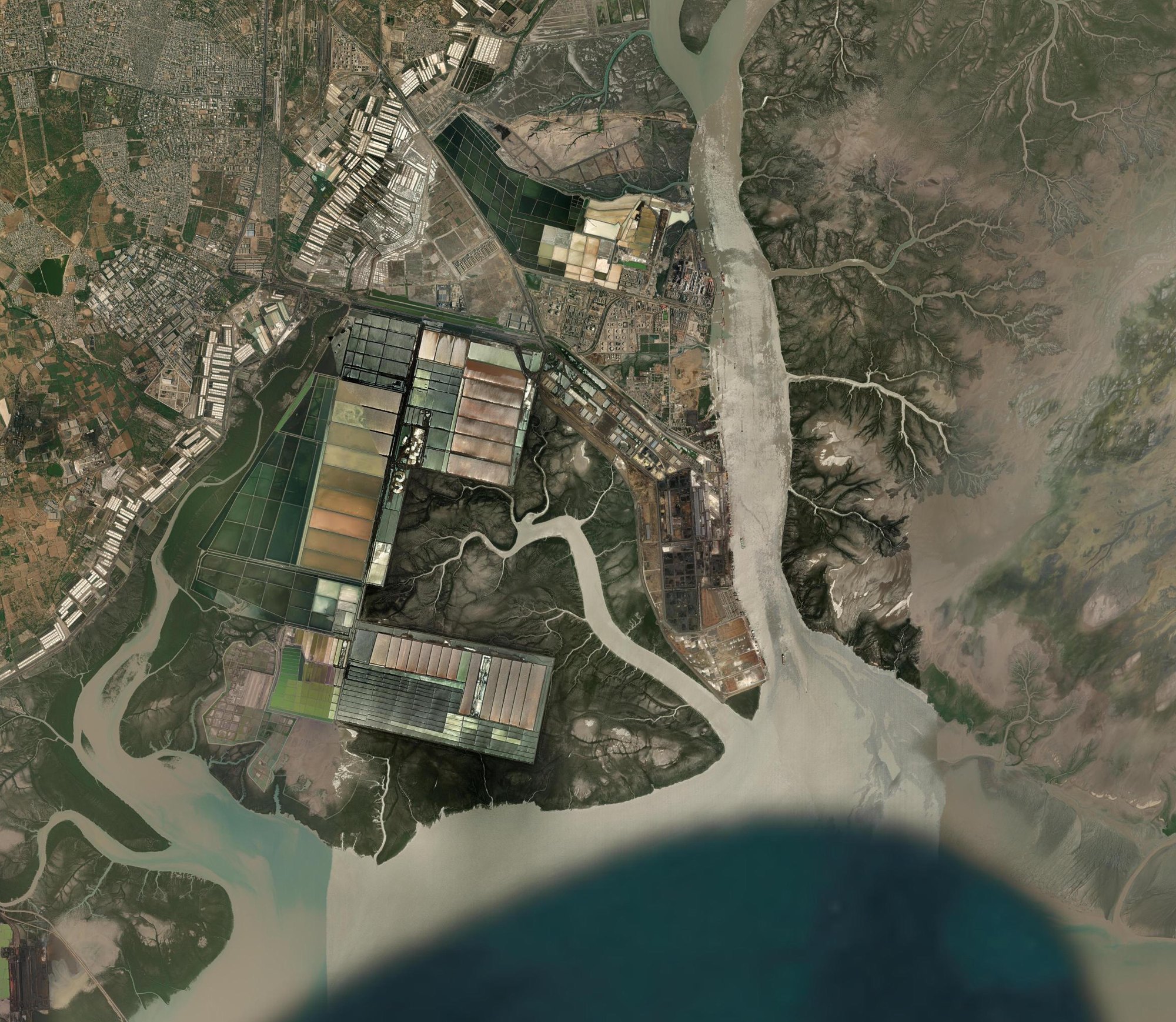 Optical satellite view of the same frame, Kandla, Gujarat, for orientation