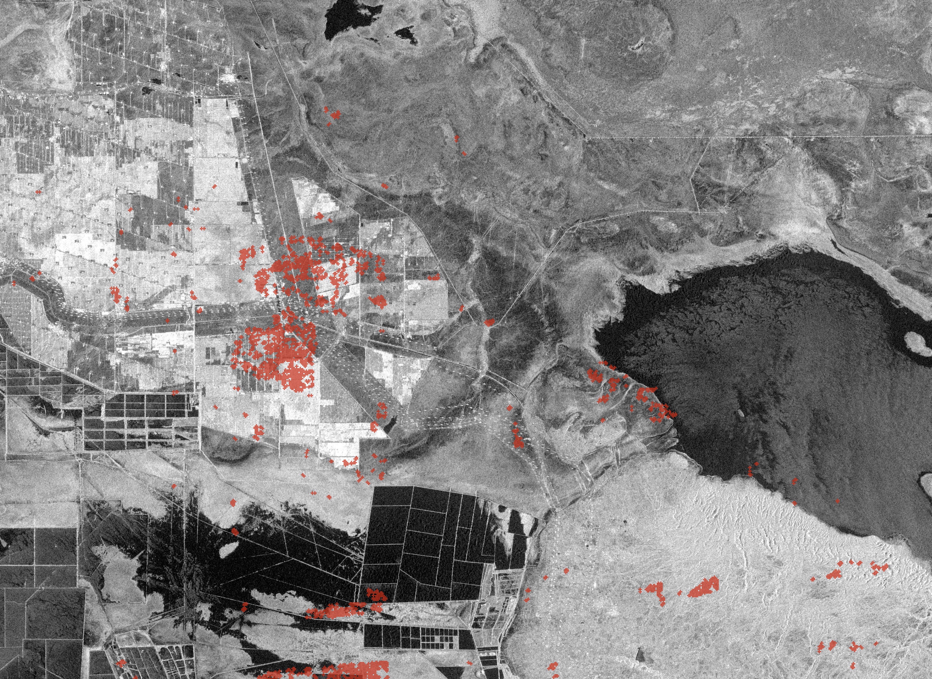 Radar frame, Khavda, Kachchh, 22 Oct 2026 · 06:47 IST · new ground in red