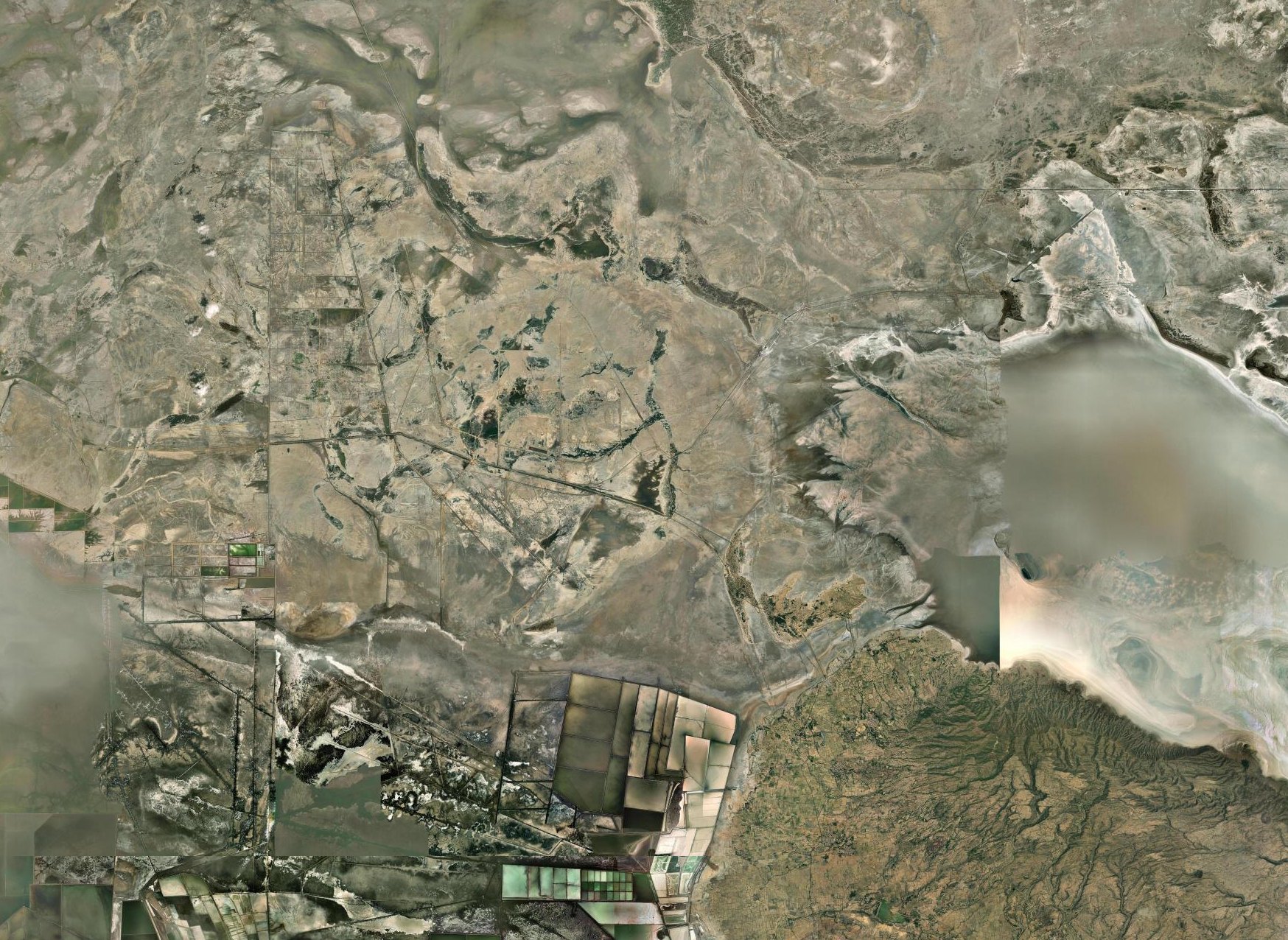 Optical satellite view of the same frame, Khavda, Kachchh, for orientation