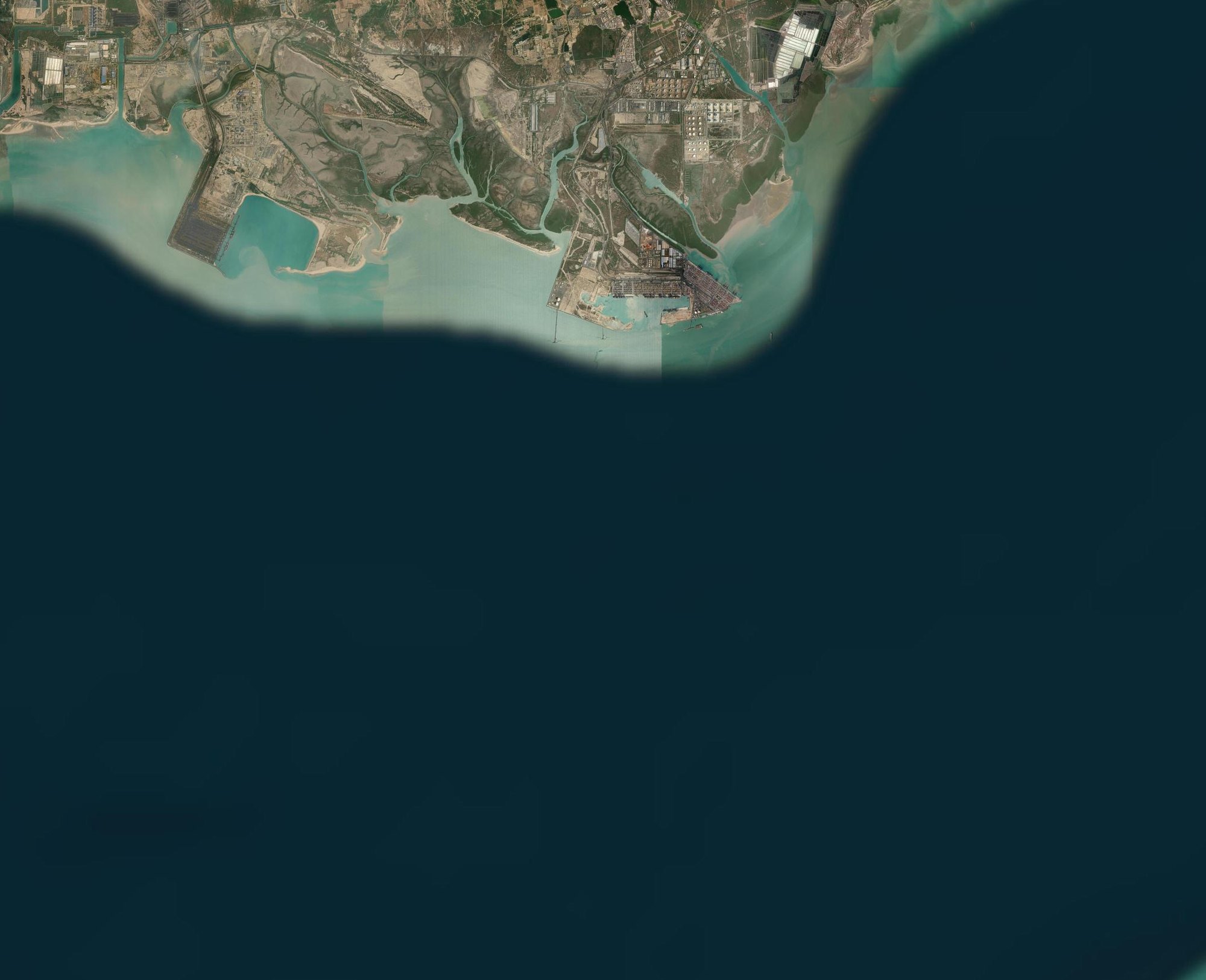 Optical satellite view of the same frame, Mundra, Gujarat, for orientation